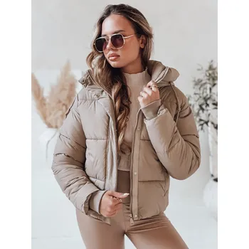 Dámská parka Dámská zimní bunda SNOWLIKE prošívaná s kapucí TY4932 Barva: Béžová, Velikost: XL