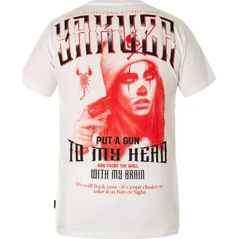 Pánské triko Yakuza Gun 19028 white velikost: L