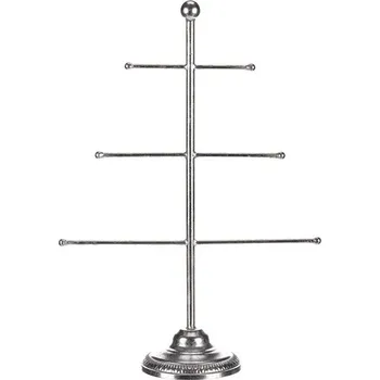 Věšák Stojan kovový - na zavěšení ozdob, stříbrný
