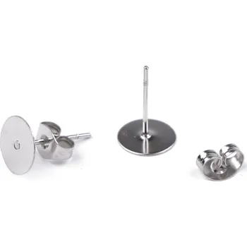 Hobby drát Puzeta vlepovací se zarážkou Ø8 mm z nerezové oceli Varianta: platina, Balení: 6 ks