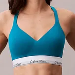 Calvin Klein - Icon cotton modal podprsenka triangle bez kostic vyztužená teal breeze L QF8500