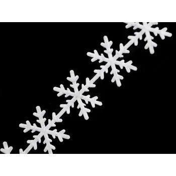 Vánoční dekorace Filcové vločky 25 mm Varianta: 1 bílá, Balení: 25 m