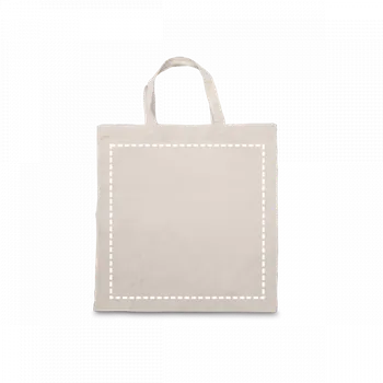 Nákupní taška VICTORIA. 100% bavlněná taška (100 g/m²) Transfer (max. 4 barvy, 300 x 300mm) 4 barvy 120 Přední