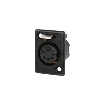 Elektrická zásuvka Zásuvka XLR zásuvka PIN 5 přímý pájení stříbřený 50V 7,5A