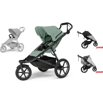 Přeprava dětí Akční set Thule Urban Glide 3 Mist green s magnetickou přezkou + Altabebe moskytiéra + pláštěnka + madlo Thule autorizovaný prodejce THULE