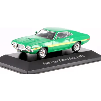 autíčko Ford Gran Torino Sport 1972 1:43 - DeAgostini časopis s modelem Ford Gran Torino - kovový model
