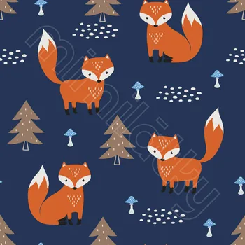 Softshell jarní lišky se stromy by MIMI