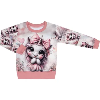 Mikina bez kapuce - Jednorožec Velikost: 104