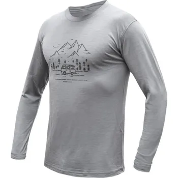 Pánské tričko Triko dlouhé pánské SENSOR MERINO ACTIVE VAN LIFE šedé Velikost: S