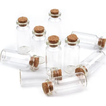 Láhev Skleněná lahvička s korkem 20x50 mm Varianta: transparent, Balení: 20 lahv.