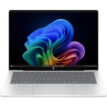 Notebook NTB HP OmniBook 5 NG AI PC 14-he0001nc, 14" OLED 2K Touch, Snapdragon X Plus, 16GB, 1TB SSD, Win11, Silver, +3M GamePass