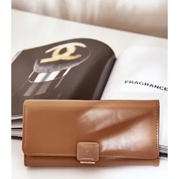 Peněženka Eko Kožená Hladká Dámská Peněženka Erolia Barva: Béžová, Velikost: ONE SIZE