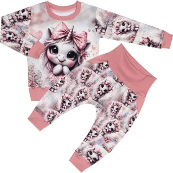 Tepláková souprava - Jednorožec (bez kapuce) Velikost: 122