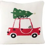 POLŠTÁŘ VÁNOČNÍ POLŠTÁŘ BÉŽOVÝ ČTVERCOVÝ 45 x 45 cm