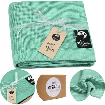 Dětská deka DĚTSKÁ BAMBUSOVO-BAVLNĚNÁ DEKA MINT ZELENÁ 80x100 cm