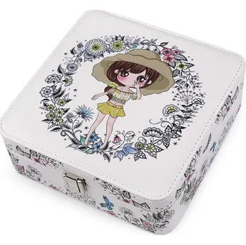 Nádoba na med Šperkovnice s potiskem 6,5x18x18 cm Varianta: 6 bílá krémová, Balení: 1 ks