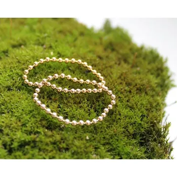 Prsten minimal Prsten zlatý "tečka za tečkou" Velikost prstenů: 6 (EU: 51-53)