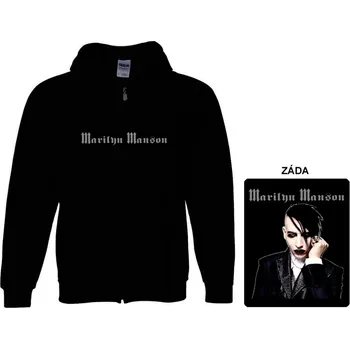 Pánská mikina Marilyn Manson - mikina s kapucí a zipem 3