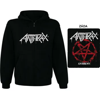 Pánská mikina Anthrax - mikina s kapucí a zipem 1