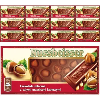 Čokoláda Čokoláda Nussbeisser mléčná s celými ořechy 100 g