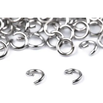 Hobby drát Kroužek spojovací otevřený Ø5 mm z nerezové oceli Varianta: platina, Balení: 5 g