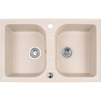 Granitový dřez Dvoukomorový granitový dřez Brenor Elios 20 béžový
