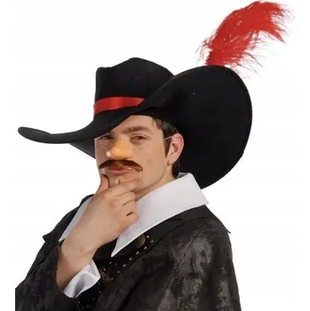 Klobouk Klobouk mušketýra s perem - Mušketýrská čepice