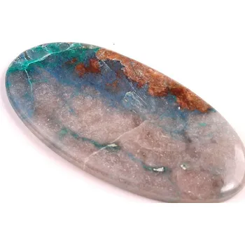 Přírodní kámen Kabošon Azurite Shattuckite č.6423 (54x26x4mm)