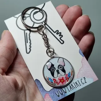Klíčenka s autorským motivem - buldoček