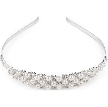 Sportovní čelenka Štrasová čelenka do vlasů s perlami Varianta: crystal, Balení: 1 ks