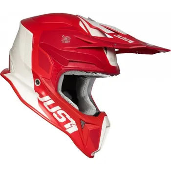 Helma na motorku Moto přilba JUST1 J18 PULSAR matná červeno/bílá 2H68250181