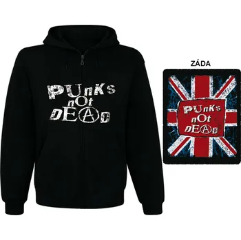Pánská mikina Punk's Not Dead - mikina s kapucí a zipem 2