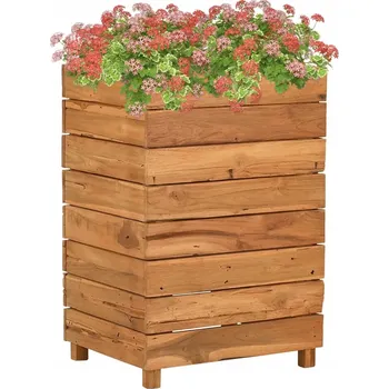 Vyvýšený záhon VidaXL béžový dřevěný Květináč 50 cm x 40 x 72 cm