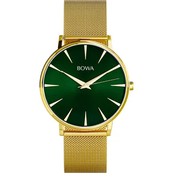 Hodinky Dámské hodinky BOWA Praha Green-Gold Mesh 38