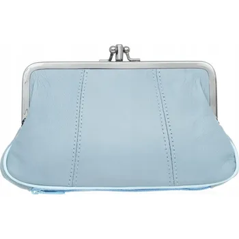 Kaletnik peněženka z pravé lícové kůže modrá - dámská