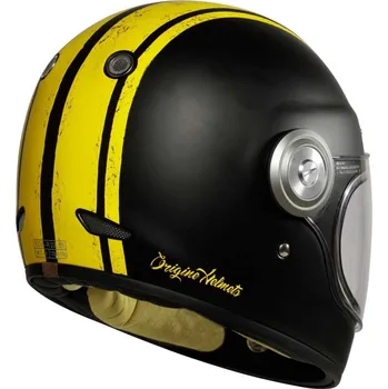 Helma na motorku Retro helma na moto ORIGINE VEGA CUSTOM matná žluto/černá 2H5972905