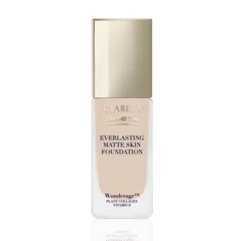 Make-up Claresa EVERLASTING MATTE SKIN FOUNDATION CARE ALL DAY matující a vyhlazující make-up vanilla, 32 ml