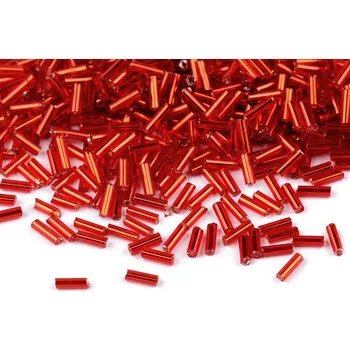 Vánoční ozdoba Rokajl hladké tyčky 6 mm Varianta: 35 červená, Balení: 50 g