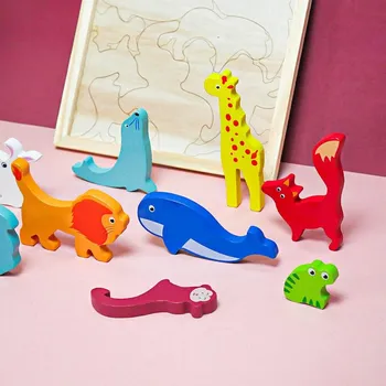 Dřevěná hračka Dřevěné puzzle - zvířátka