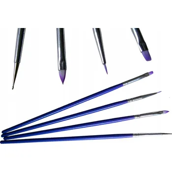 Kosmetický štětec ŠTĚTCE NA GEL ZESTAW 3ks + SONDA