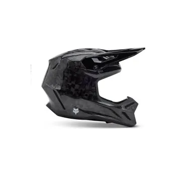 Helma na motorku Mx Helma FOX V3 RS Carbon Solid Helmet Black 26, Velikost S (55-56cm)