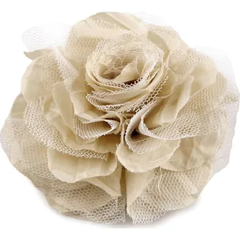 Paraván Brož / ozdoba růže Ø9 cm Varianta: 23 béžová, Balení: 1 ks