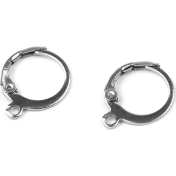 Hobby drát Náušnicové zapínání uzavřené z nerezové oceli Varianta: platina, Balení: 4 ks