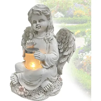 Smuteční dekorace Solární LED socha RC-K-1833 anděl
