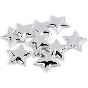 Vánoční dekorace Vánoční hvězda 3D Ø30 mm Varianta: 1 stříbrná, Balení: 10 ks