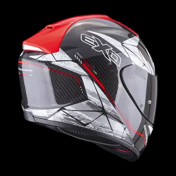 Motodoplněk Moto přilba SCORPION EXO-1400 EVO CARBON AIR ARANEA černo/neonově červená 2H83382384