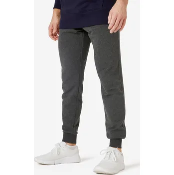 DOMYOS Pánské fitness tepláky 500 XL ŠEDÁ