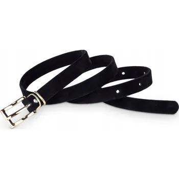 Opasek Pásek klasický černý velurový pásek 1,5 cm