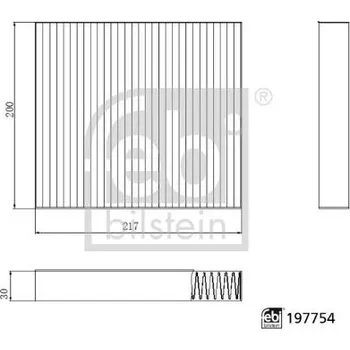 Kabinový filtr Filtr, vzduch v interiéru FEBI BILSTEIN 197754