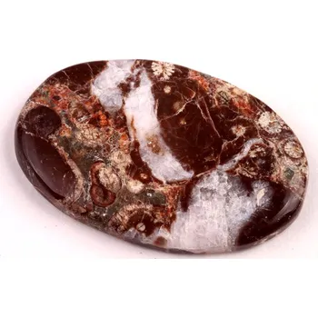 Přírodní kámen Kabošon Mushroom Green Jade č.6402 (41x27x5mm)